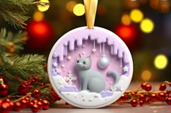 Christmas Round Ornament Sublimation Product Image 2
