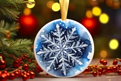 Christmas Round Cute Ornament Sublimation Product Image 2