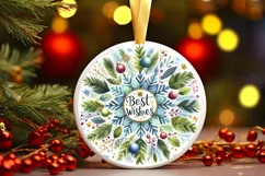 Christmas Round Cute Ornament Sublimation Product Image 2