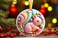 Christmas Round Ornament Sublimation Product Image 2
