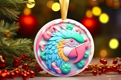 Christmas Round Ornament Sublimation Product Image 2