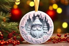 Christmas Round Ornament Sublimation Product Image 2