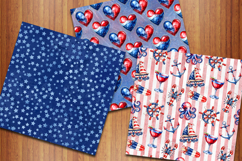 4th of July Nautical Seamless Patterns, American Backgrounds Product Image 2