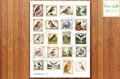 Vintage Junk Journal Bird Postage Stamps Ephemera Product Image 2