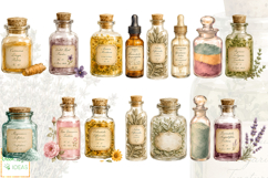 Botanical Apothecary Clipart, Vintage Junk Journal Ephemera Product Image 2