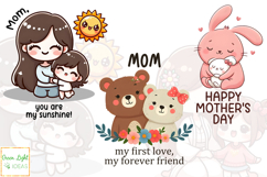 Cute Mother&#039;s Day Quotes Sublimation Clipart, Mom Phrases Product Image 2