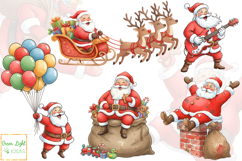 Christmas Funny Santa Clipart, Holidays Santa Illustrations Product Image 2