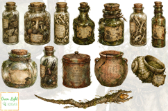 Goblincore Apothecary Clipart, Whimsical Forest PNG Bundle Product Image 2