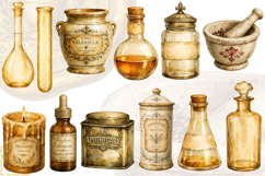 Vintage Apothecary Junk Journal Ephemera Clipart Product Image 2