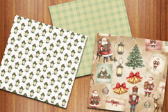 Vintage Christmas Digital Papers, Holidays Backgrounds Product Image 2