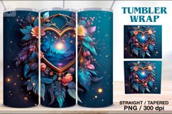 Romantic Night Sublimation 20 oz Tumbler Wrap Product Image 1
