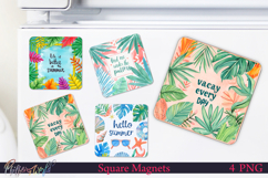 Square Magnet Designs | Beach quotes | Vacay every day Product Image 1