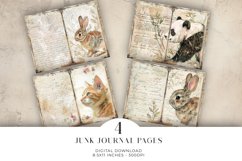 Watercolor Animals Junk Journal Digital Paper Bi-fold Product Image 1