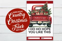 Sarcastic ho ho hope truck Gift Tags| JPG PNG Product Image 2