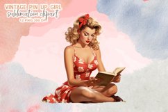 Vintage Pin-Up Girl Sublimation Clipart Product Image 3