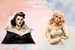 Vintage Pin-Up Halloween Girl Clipart Product Image 3