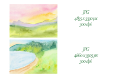 Abstract colorful watercolor landscapes Product Image 2