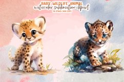 Watercolor Baby Wildlife Animal Sublimation Clipart Product Image 3