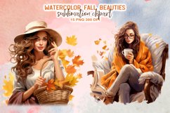 Watercolor Fall Beauties Sublimation Clipart Product Image 3