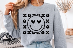 XOXO Valentines Day Happy Face SVG PNG - Retro Hugs Kisses Product Image 5