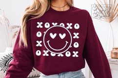XOXO Valentines Day Happy Face SVG PNG - Retro Hugs Kisses Product Image 6