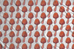 Mushrooms. Illustration in hand draw style. Seamless pattern Product Image 2