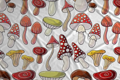 Seamless pattern with forest mushrooms. Can be used for fabr Product Image 2