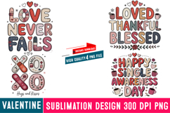 Valentine's Day Sublimation Design,Valentine png Product Image 1