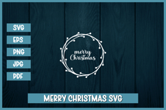 6 Merry Christmas Floral Wreath SVG, Christmas wreath svg Product Image 4