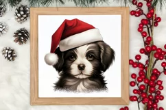 Christmas Peeking Dogs Clipart, Christmas PNG Product Image 4