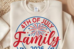 4th of July Family BBQ 2026 SVG | America Family Shirt Product Image 3