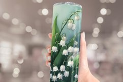 Lilies of the Valley Tumbler Sublimation | Watercolor Wrap Product Image 3