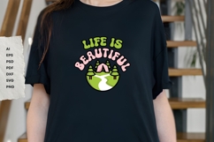 Life is Beautiful - Retro - SVG Design Vector Product Image 3