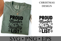 Proud member of the Naughty List Svg | Shirt Svg Product Image 4