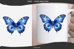 Blue butterfly png design for T-shirts Product Image 3