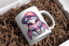 Pink Watercolor Bunny clipart Product Image 2