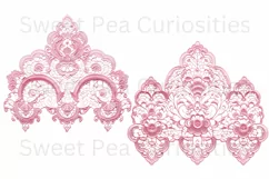 Embroidery, Flowers, Lace, PNG, Clipart, Pink Product Image 3
