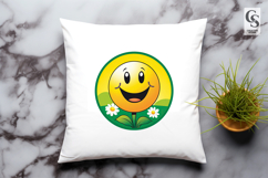 Smiling Sunflower Clipart Sublimation PNG Product Image 3