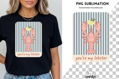 Lobster Love PNG | Beach Couple Shirt Design Product Image 1