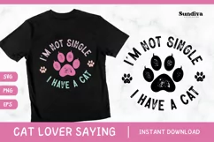 Funny Cat Lover Quotes SVG EPS PNG 3 Product Image 1