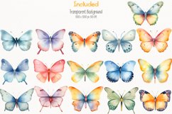butterfly animals Watercolor 64 Cliparts Collection Product Image 3