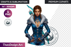 Fantasy Boreal Winter Girls Warrior &amp; Ice Queen Clipart Product Image 1