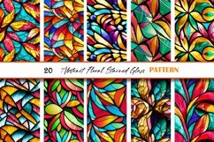 Floral Abstract Stained Glass Seamless Digital Pattern Product Image 3