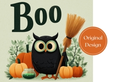 Boo Halloween Tumbler, Halloween Owl Tumbler Design Product Image 3