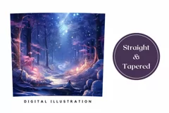 Christmas Tumbler Wrap, Christmas Forest Tumbler Design Product Image 3