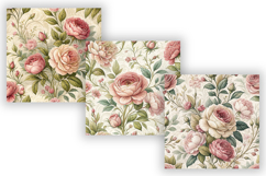 Rococo Shabby Chic Floral Digital Paper, Vintage Roses Product Image 3
