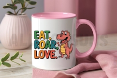 Cute Cartoon Dinosaur With Heart And Inspirational Message Product Image 2
