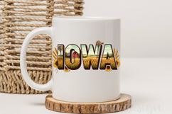 Iowa State Pride PNG, Vintage Farmhouse sublimation Design Product Image 3