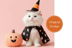 Halloween Cat Tumbler Sublimation, Magic Cat PNG Product Image 3