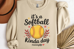.Its a softball kinda day PNG, Mothers Day Sublimati Product Image 3
